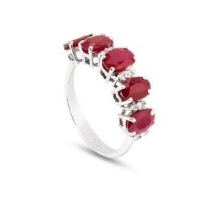 Anello Aura oro 18 kt diamanti e pietre preziose - immagine 3