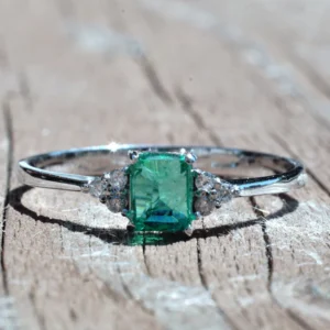 Anello Aurora oro 18 kt diamanti e pietra preziosa - immagine 9