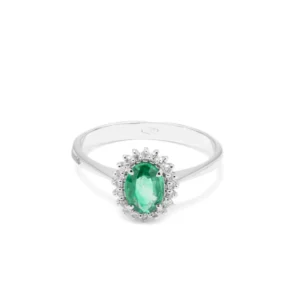 Anello Rosetta Malaga oro 18 kt diamanti e pietra preziosa - immagine 6