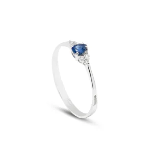 Anello Kaori oro 18 kt diamanti e pietra preziosa - immagine 4