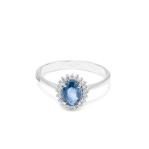 Anello Rosetta Malaga oro 18 kt diamanti e pietra preziosa - immagine 9