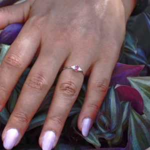 Anello Maia oro 18 kt diamanti e pietra preziosa - immagine 2