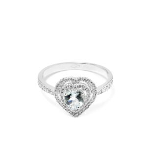 Anello Cuore Penelope oro 18 kt diamanti e pietra preziosa - immagine 5