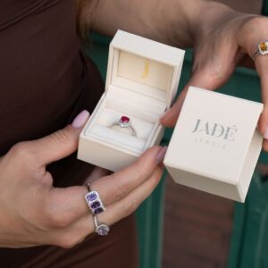 Anello Cuore Penelope oro 18 kt diamanti e pietra preziosa - immagine 9