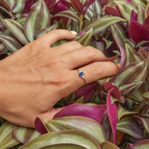 Anello Clelia oro 18 kt diamanti e pietra preziosa - immagine 2