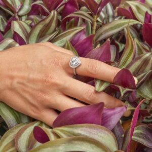 Anello Cuore Penelope oro 18 kt diamanti e pietra preziosa - immagine 2