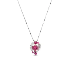 Collana pendente Alice 18 kt diamanti e pietre preziose - immagine 8