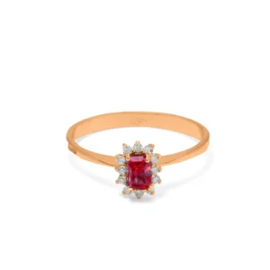 Anello Emily oro 18 kt diamanti e pietra preziosa - immagine 6