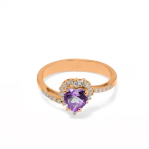 Anello Cuore Arya oro 18 kt diamanti e pietre preziose - immagine 5