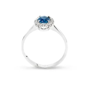 Anello Rosetta Malaga oro 18 kt diamanti e pietra preziosa - immagine 7