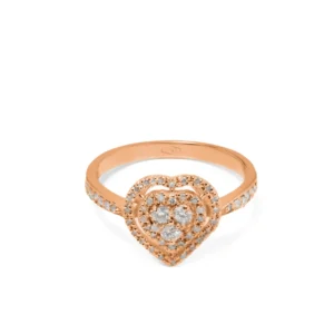 Anello cuore Elettra in oro 18 kt  con diamanti - immagine 6