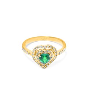 Anello Cuore Penelope oro 18 kt diamanti e pietra preziosa - immagine 8