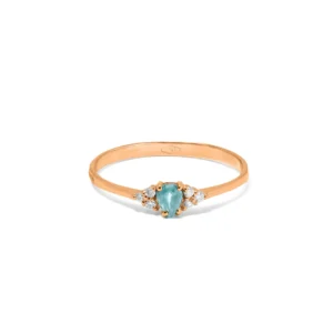 Anello Kaori oro 18 kt diamanti e pietra preziosa - immagine 8