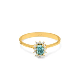 Anello Emily oro 18 kt diamanti e pietra preziosa - immagine 7
