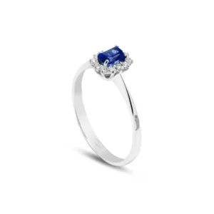 Anello Emily oro 18 kt diamanti e pietra preziosa - immagine 4