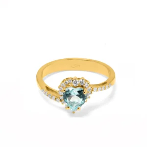 Anello Cuore Arya oro 18 kt diamanti e pietre preziose - immagine 6