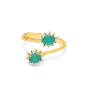 Anello cotrariè oro 18 kt diamanti e pietre preziose - immagine 4