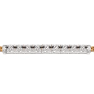 Bracciale Semi-tennis large oro 18 kt con diamanti - immagine 2