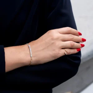 Bracciale Semi-tennis small oro 18 kt con diamanti - immagine 5