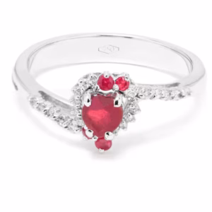 Anello Alice 18 kt con diamanti e pietre preziose - immagine 1