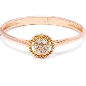 Anello Shape Cerchio in oro 18 kt con diamanti - immagine 1