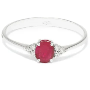 Anello Clelia oro 18 kt diamanti e pietra preziosa - immagine 1