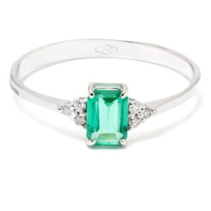 Anello Sophia oro 18 kt diamanti e pietra preziosa - immagine 1