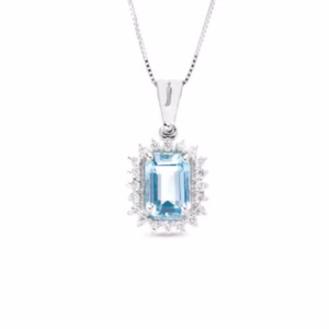 Collana Olimpia oro 18 kt diamanti e pietra preziosa - immagine 1